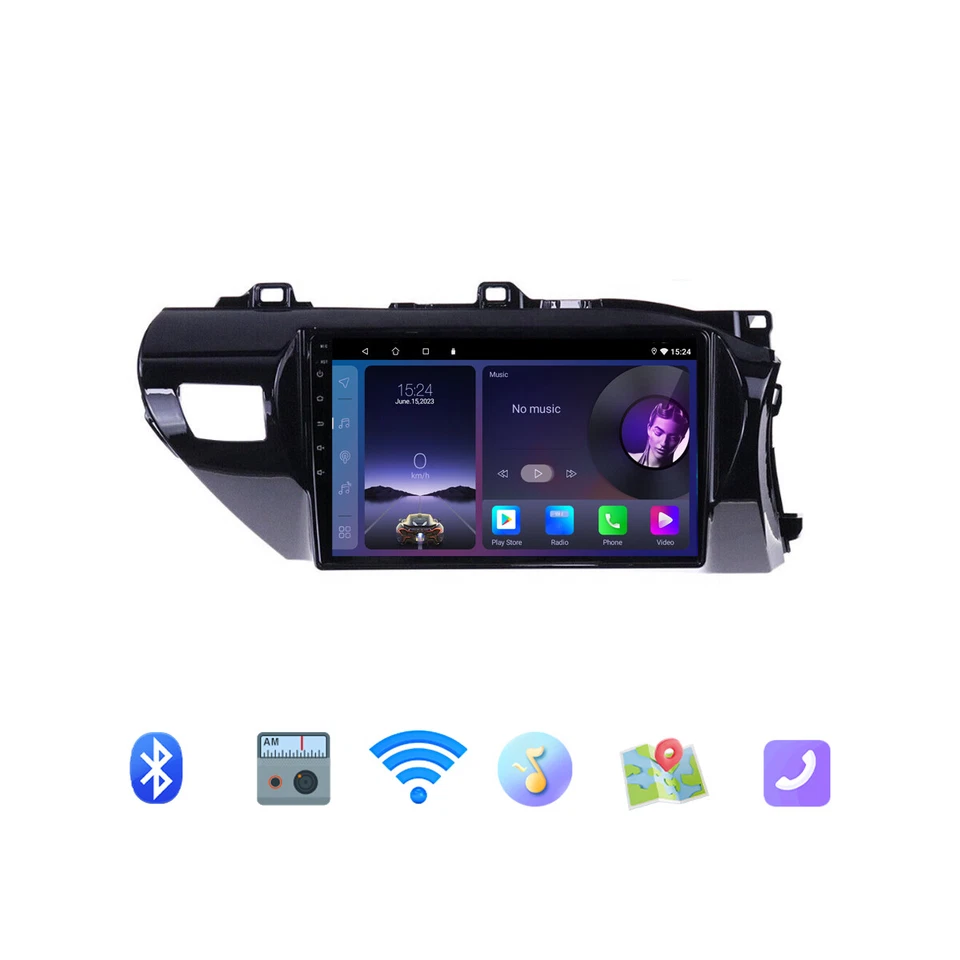 10" Wireless Apple CarPlay Android Auto Upgrade Kit For Toyota Hilux N80 2015-22 - image 3 of 4