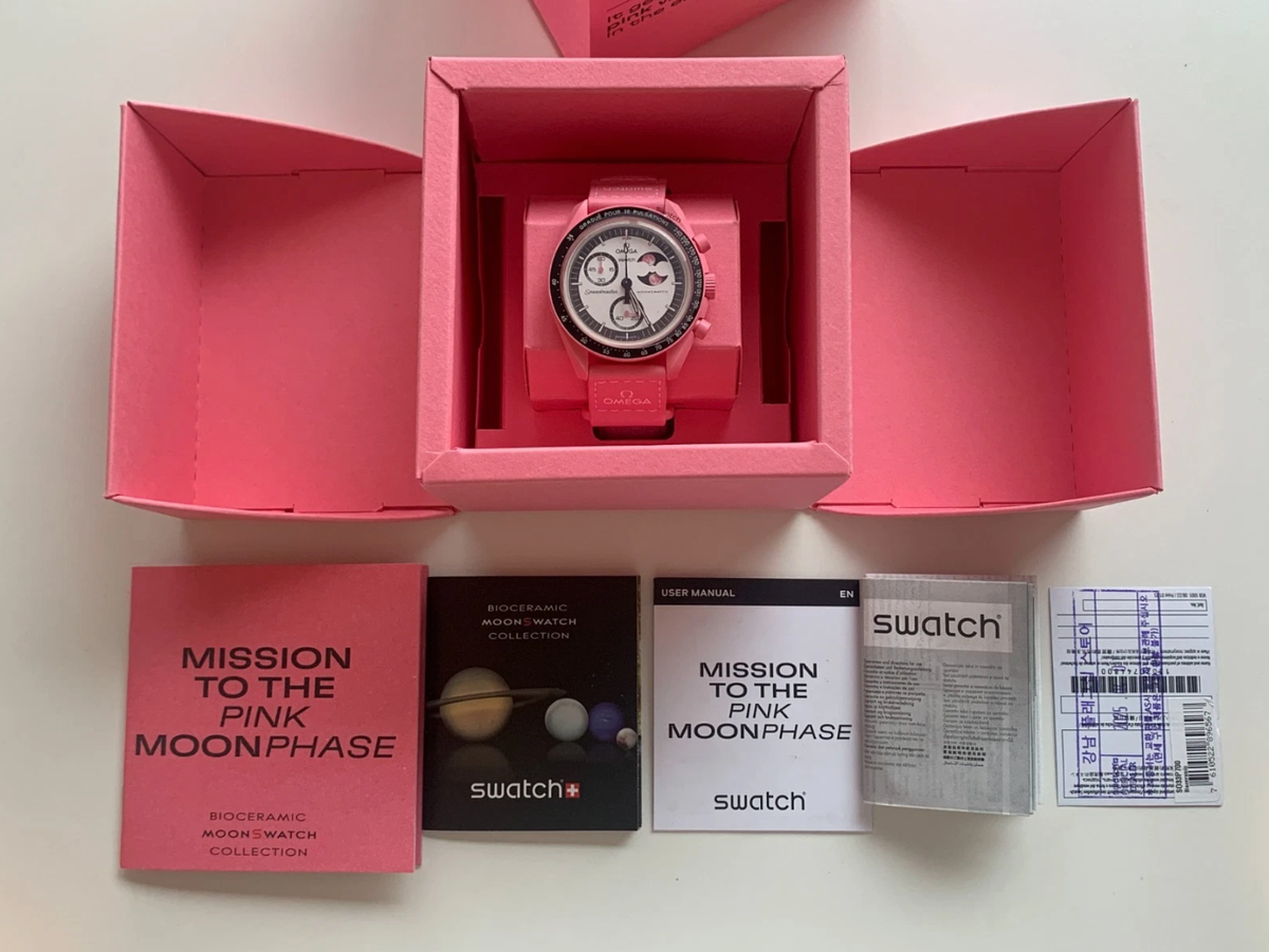 【最安値】 Swatch x OMEGA MISSION TO THE PINK OMEGA x swatch Bioceramic MoonSwatch MISSION TO THE PINK