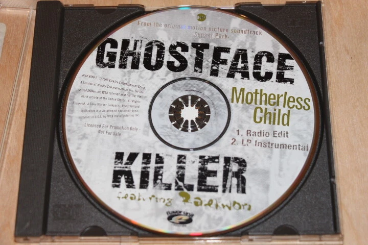 GHOSTFACE KILLAH - Motherless Child Promo CD Single 1996 RAEKWON Wu-Tang Clan Foto 4 de 4
