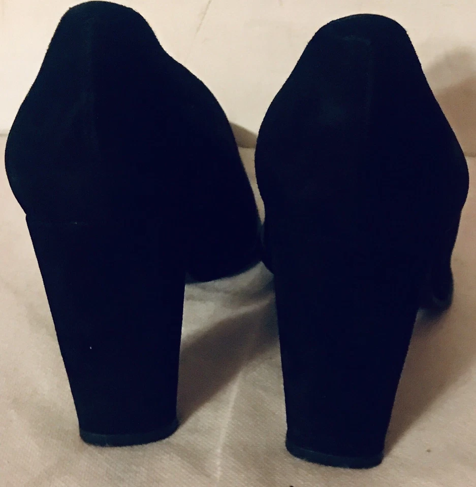 Martinez Valero Negro Vintage Gamuza Española Cuero Mujer Talla 8.5 M Usado en Excelente Condición Foto 4 de 4