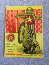 Wimbledon V Poole Spring Gold Cup Speedway Programme 27/3/75