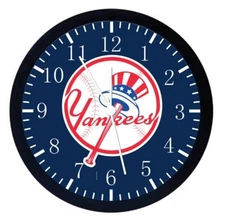 Yankees Wall Clock 12" Large Personalized option with adding names W103