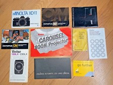 Lot of 10 Vintage Camera Manuals OLYMPUS / VIVITAR / KODAK / POLAROID / MINOLTA