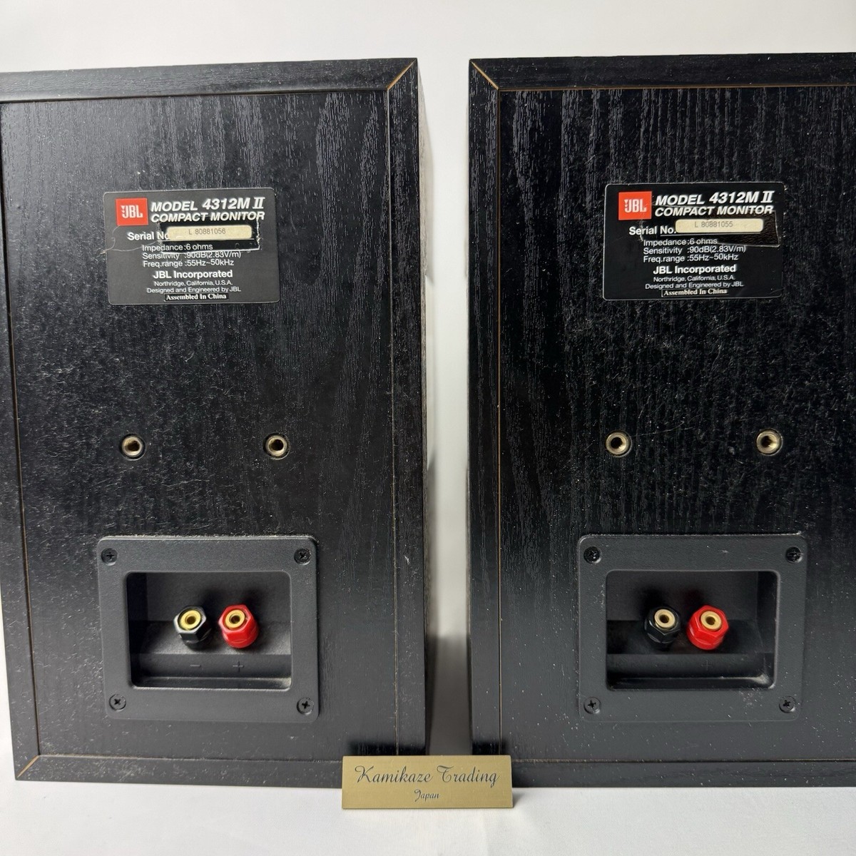 JBL 4312M 2 Ⅱ pair Compact monitor speakers 3 Way Black JBL 4312M 2 Ⅱ pair Compact monitor speakers 3 Way Black