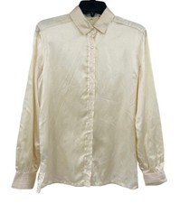 Christian Dior Tricots Et Coordonnes Vintage Women  s 44 Silk Blend Shirt 70-80s