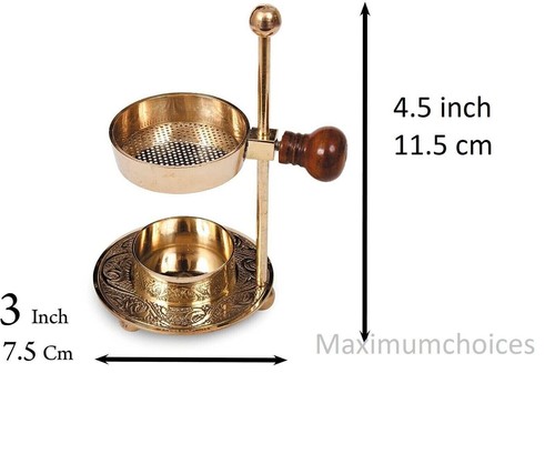 Brass Adjustable charcoal Resin Incense Burner Candle Holder For Home Temple - Picture 10 of 11