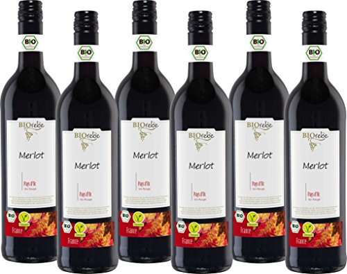 Biorebe Merlot Igp Frankreich Rotwein Trocken Fruchtig 4500Ml, 6Er Pack-image