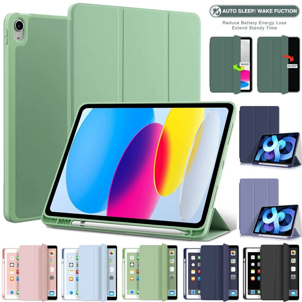 Smart Pen Holder Case Leather Cover For iPad 10/9/8/7/6/5th Gen Air Pro 11 12.9" - Image 2 of 4