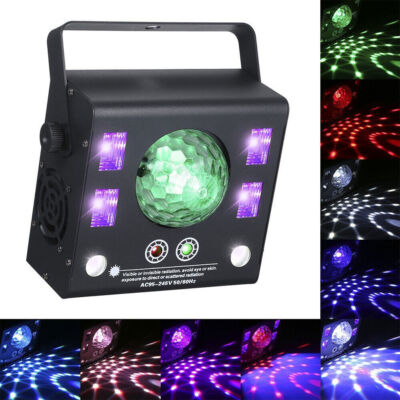 New 4 in 1 Mixed LED Light Party DJ Disco Lights Effect Pattern Strobe Light USA