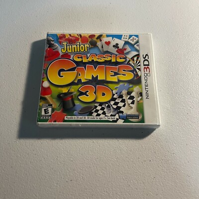 Junior Classic Games 3D (Nintendo 3DS, 2012) SEALED & NEW! *Minor Seal Tear*