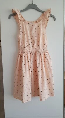 Robe fille été rose clair à motifs cerises. 10 ans Kiabi - Photo 1/4