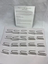 20 Pottery Barn Drapery Curtain Hooks Silver Metal Replacement Clips FAST SHIP!