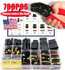 708Pcs 1-6 Pin Car Automotive Waterproof Electrical Wire Connectors Plug Kit Set