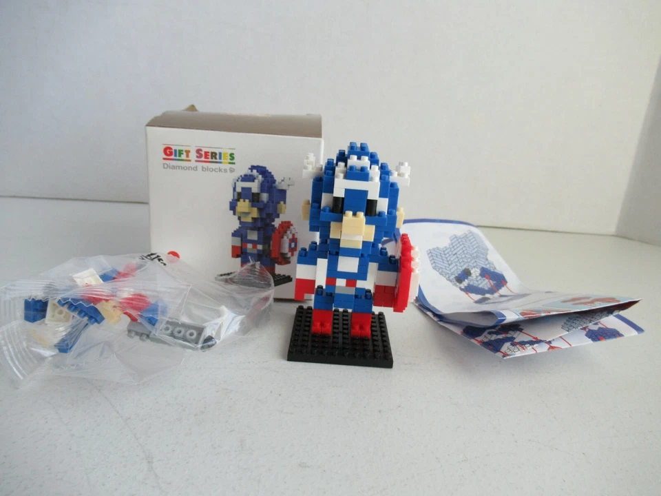 LOZ Diamond Blocks Super Hero Sets HULK THOR and CAPTAIN AMERICA Complete - Image 4 of 4