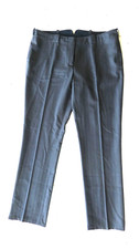 Moschino tailored pants in gray wool stripes, IT48 US 14 - small sized