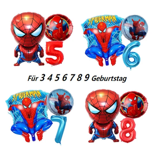 Spiderman Folien Helium Luft Ballon Für 3-9 Jungen Kinder Geburtstag Party Deco - Bild 1 von 1