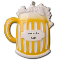 Personalized Beer Mug Christmas Ornament