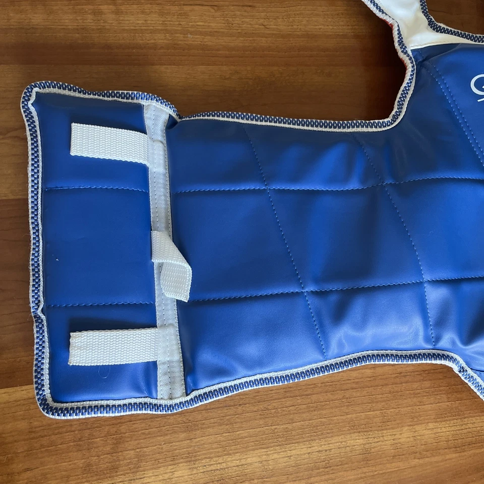 Youth Taekwondo Sparring Vest Chest Heavy Impact Protector Reversible Size 3M - Image 3 of 4