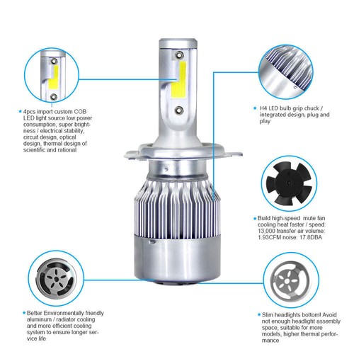 1 pair H7/H4/H3/H1/H11/9005/9006/9004 LED C9 Car Headlights Kits Bulbs 6000K US - Picture 20 of 35