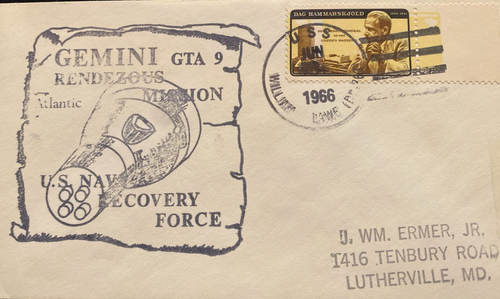 GEMINI GTA 9A SEKUNDÄRE BERGUNGSTRUPPE SCHIFF USWILLIAM LAWE (DD-763) 6. JUNI 1966