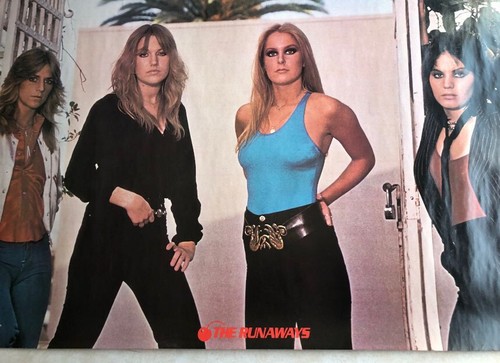 Rare The Runaways 1978 Poster 34" X 22" Joan Jett Lita Ford - Picture 2 of 8