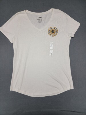 NWT~SONOMA Size LT The Everyday Tee White ''Always On the Bright Side''  Tagless