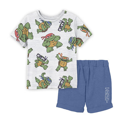 Teenage Mutant Ninja Turtle Boy Toddler Outfit 2T 3T 3 T Tee Top Shirt Short Set
