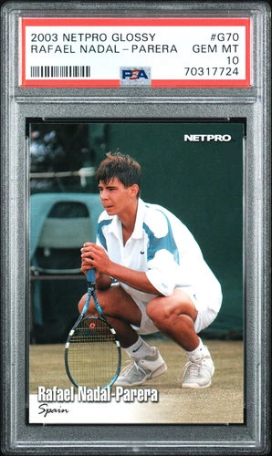 2003 Netpro Glossy #G70 Rafael Nadal True RC Rookie PSA 10 GEM MINT