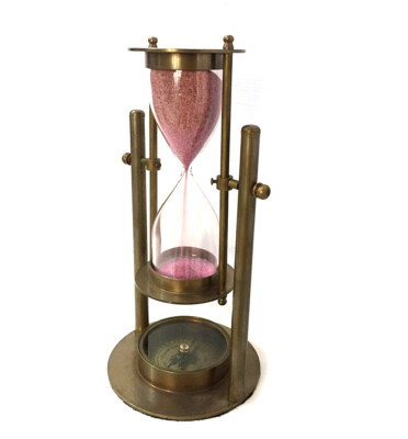 Christmas Antique/ Compass & Hourglass Timer Gift Unisex Sand Decor Gift Item