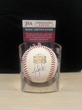 Jon Lester Signed 2016 World Series Baseball JSA COA Chicago Cubs