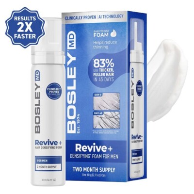 BosleyMD Revive+ Hair Densifying Foam for Men 2.11 Oz