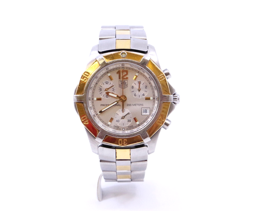 TAG HEUER 2000 Exclusive Chronograph CN1151 18k GOLD PLATED Quartz Men's Watch