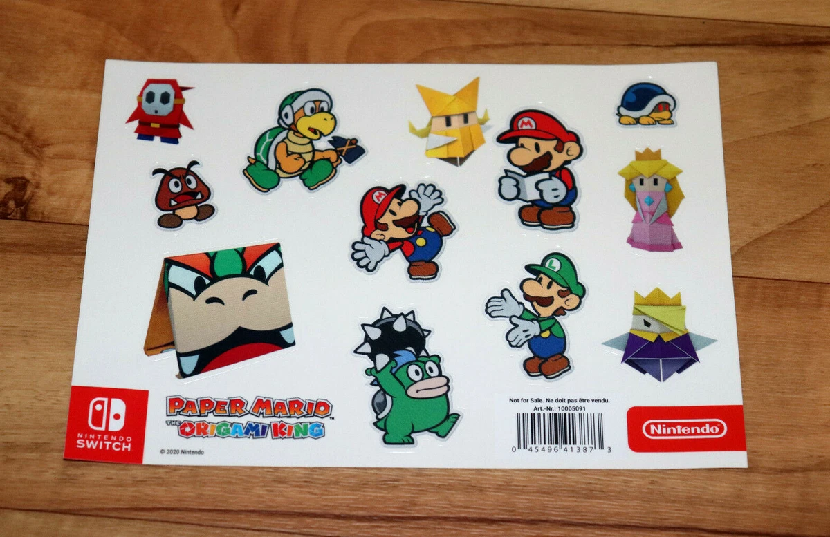 Stickers Nintendo Sticker Origami Promo Switch Paper King sheet Set The eBay | Mario