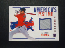 Jarren Duran 2022 PANINI CHRONICLES AMERICA'S PASTIME SWATCHES RED Card #APSJD