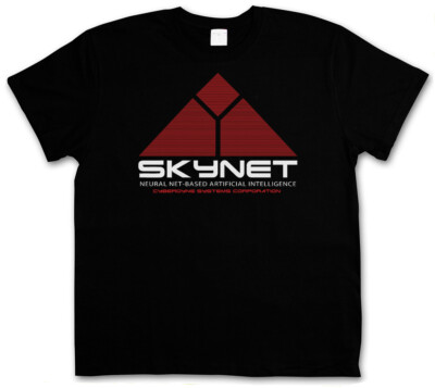 SKYNET LOGO T-SHIRT Cyberdyne Sarah Terminator Systems John Research Connor