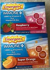 Emergen-C Immune Plus 1000 mg Vitamin C Vitamin D & Zinc Supports Immune 30 Pack