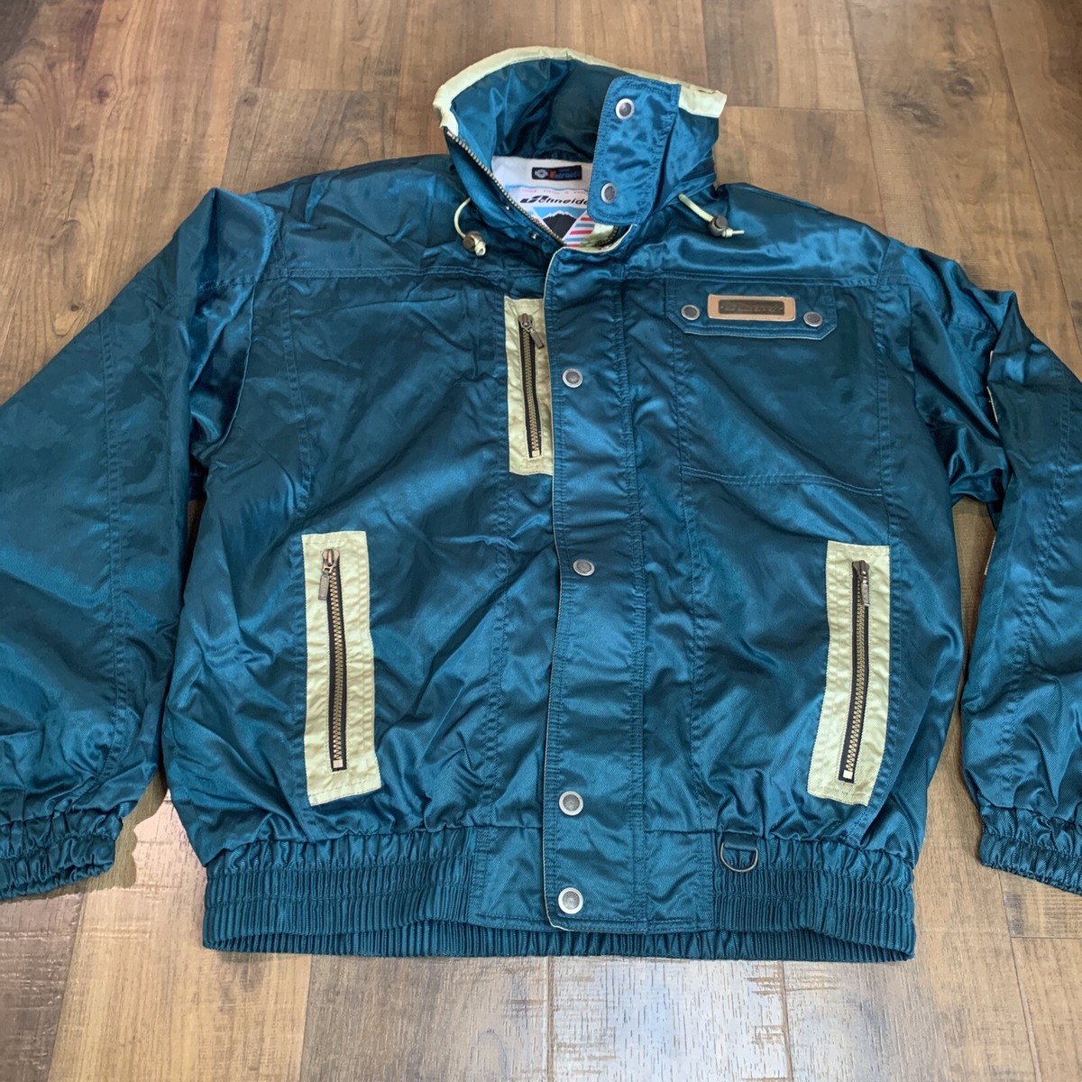 Vintage Schneider Ski Jacket Coat Green Full Zip Polyester Size 52