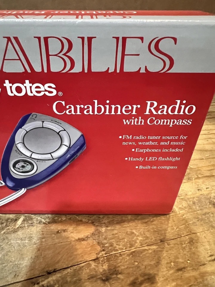 Giftables by Totes - Carabiner Radio With Compass- NIB! - Image 2 of 3