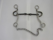 American Heritage Equine Western Bit Rope Motif Twisted Mouth Dogbone Sweet Iron