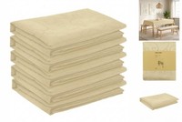 Tischdecke 5 Stk. Rechteckig Cremeweiß 140X260 Cm Jacquard-Optik
