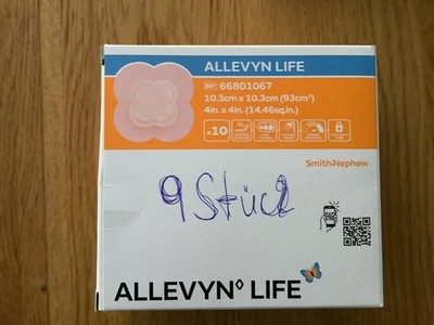 Allevyn Life Schaumverband Pflaster 10,3x10,3 cm, 9 Stück
