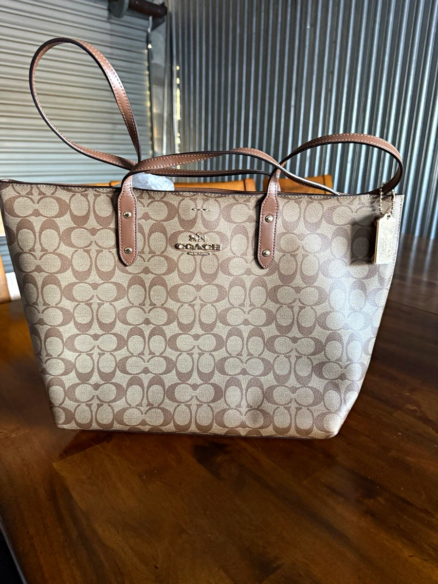 バッグ Vintage Coach Signature Tote cream brown 25+ Coach Tote Brown Bags & Handbags for Women for sale | Updated