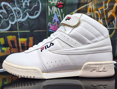 ''2008''  Release FILA F-13 Men s 6.5M Mid Leather White Lace Up 11F077LT-115