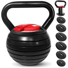 Durable Cast Iron Kettlebell Set 20-40 LB with Spacer Disks
