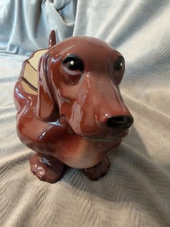 Vintage Dachshund 3 Part Snack or Condiment Holder Marston California Pottery