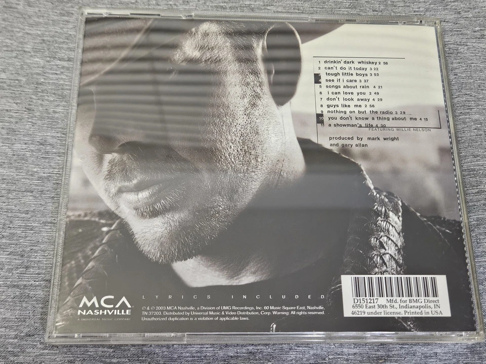 Gary Allan CD See If I Care 2003 MCA Nashville Country Album BMG Direct Club Foto 3 de 3