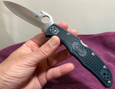 Spyderco  Endura  4 Wave Dark Gray Fiber Grip Emerson Opener C10PGYW *Seki City*