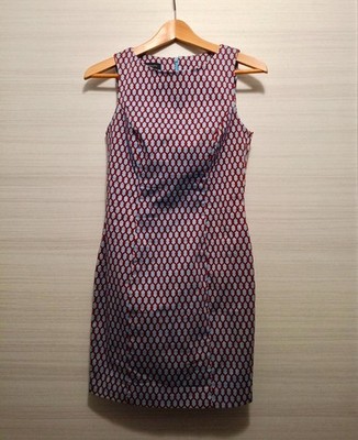 Damen Kleid LES BOURDELLES DES GARCONS Minikleid Geometrisch Himmlisch Rot