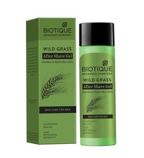 Gel après-rasage apaisant Biotique Bio Wild Grass pour homme 120 ml d'aloe vera
