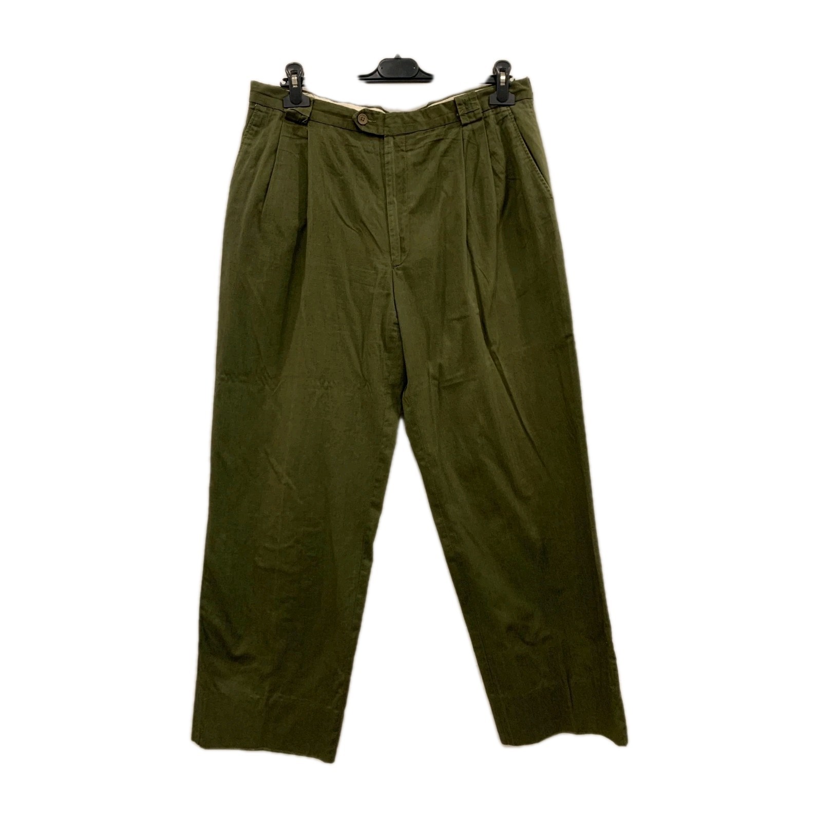 Yves Saint Laurent YSL Vintage Green Pleated Trousers Men’s 36x28 Classic Fit#P